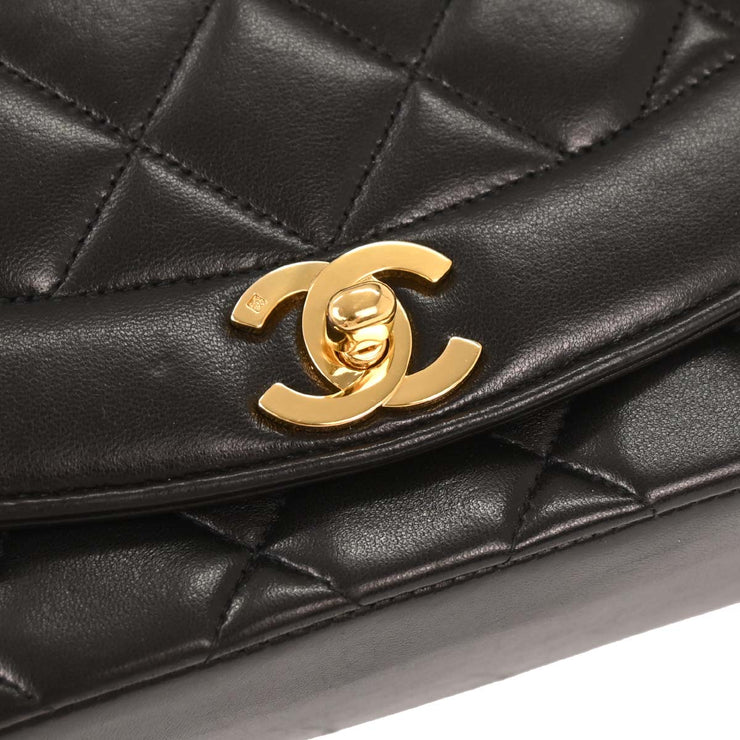 Chanel Black Lambskin Small Diana Shoulder Bag 186467
