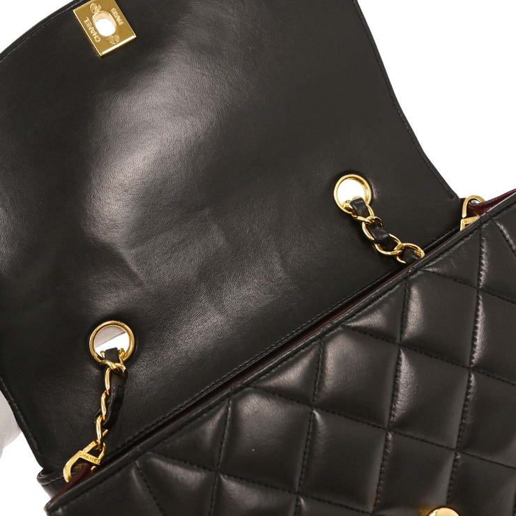 Chanel Black Lambskin Small Diana Shoulder Bag 186467