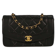 Chanel Black Lambskin Small Diana Shoulder Bag 186468