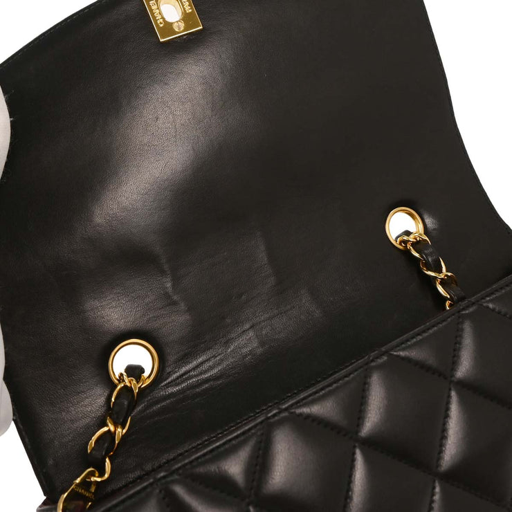 Chanel Black Lambskin Small Diana Shoulder Bag 186468