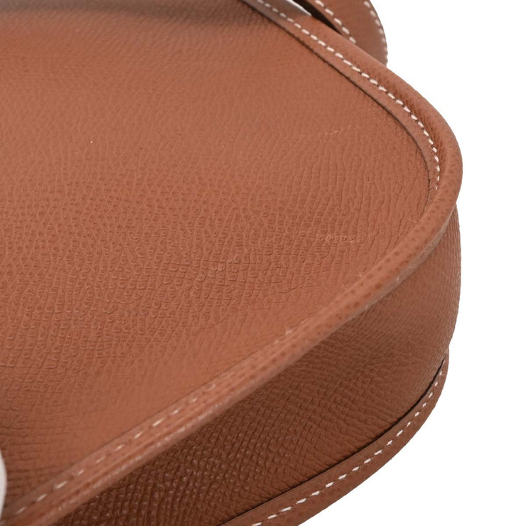 Hermes Cognac Epsom Evelyne TPM Shoulder Bag R Square:H 186509