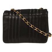 Chanel Black Lambskin Mini Classic Square Flap Shoulder Bag 17 186558