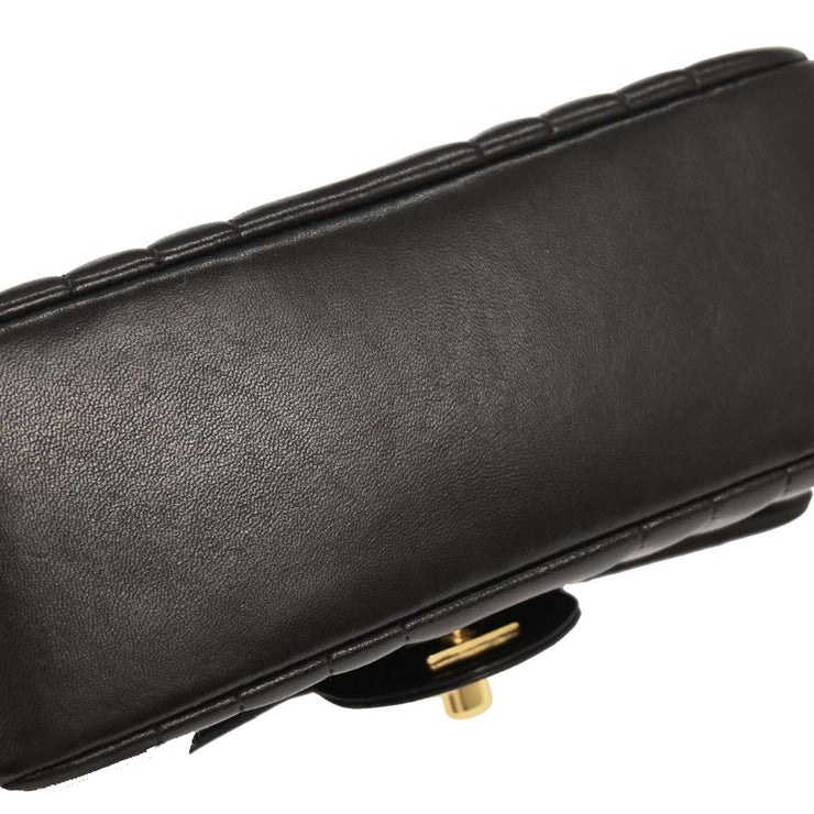 Chanel Black Lambskin Mini Classic Square Flap Shoulder Bag 17 186558