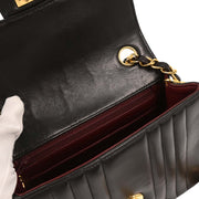 Chanel Black Lambskin Mini Classic Square Flap Shoulder Bag 17 186558