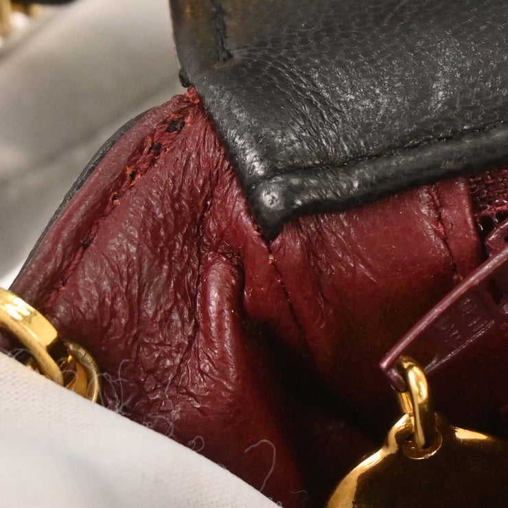 Chanel Black Lambskin Mini Classic Square Flap Shoulder Bag 17 186558