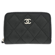Chanel Black Calfskin Coin Purse Wallet 186565