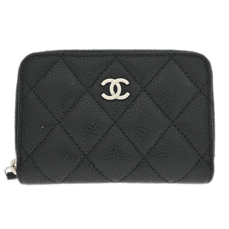 Chanel Black Calfskin Coin Purse Wallet 186565