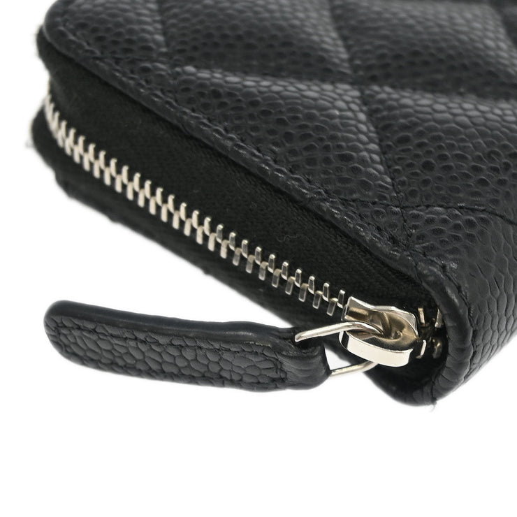 Chanel Black Calfskin Coin Purse Wallet 186565