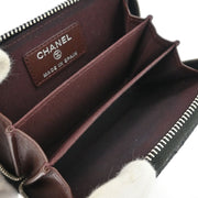 Chanel Black Calfskin Coin Purse Wallet 186565