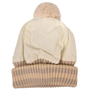 Chanel White Sport Line Knit Cap #M Small Good 186580