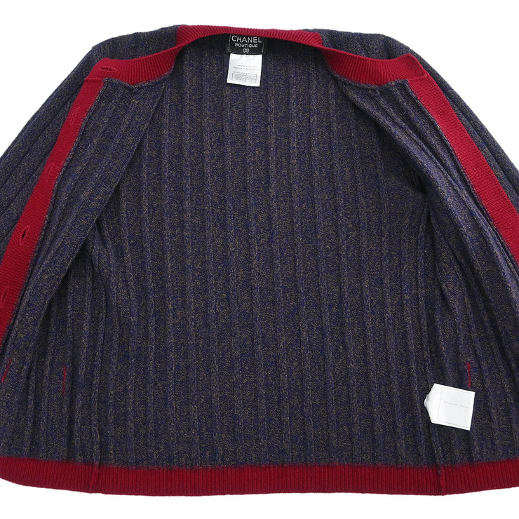 Chanel Ensemble Cardigan Top Navy 97A #36 186620
