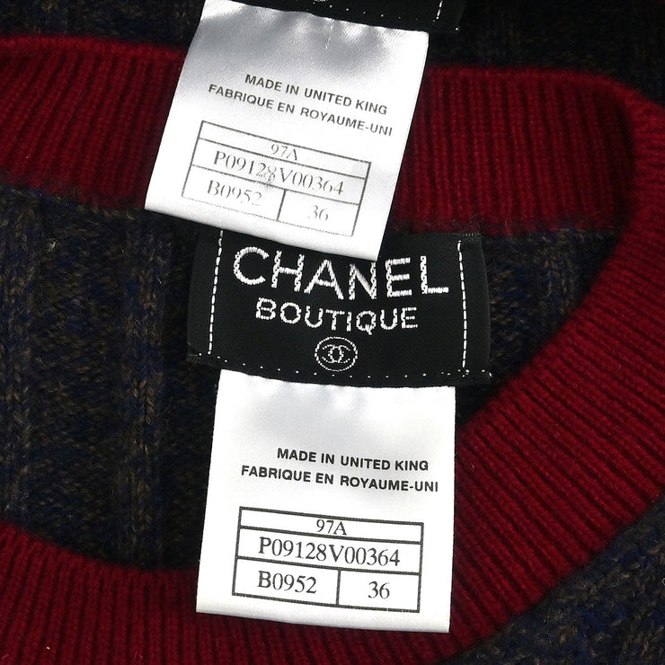 Chanel Ensemble Cardigan Top Navy 97A #36 186620
