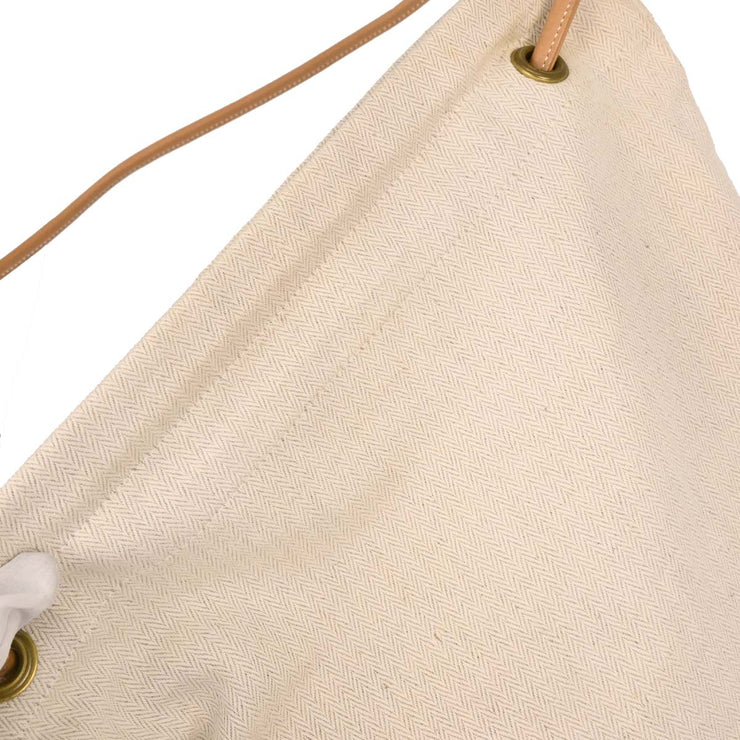 Hermes Beige Gold Toile Chevrons Aline GM Shoulder Bag 186641