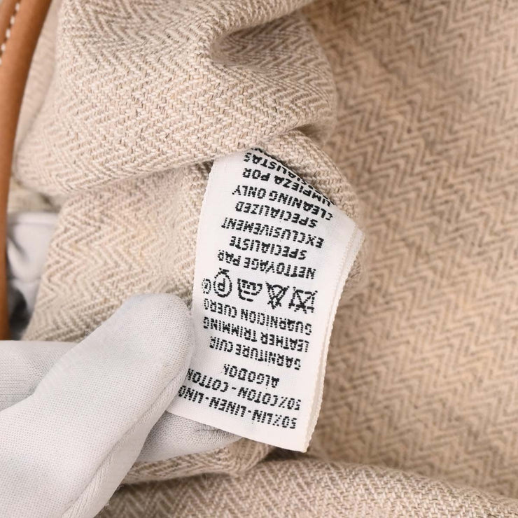 Hermes Beige Gold Toile Chevrons Aline GM Shoulder Bag 186641