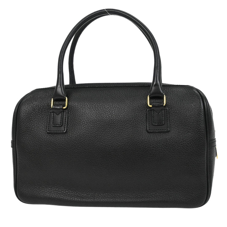 Burberrys Black Leather Handbag 186666