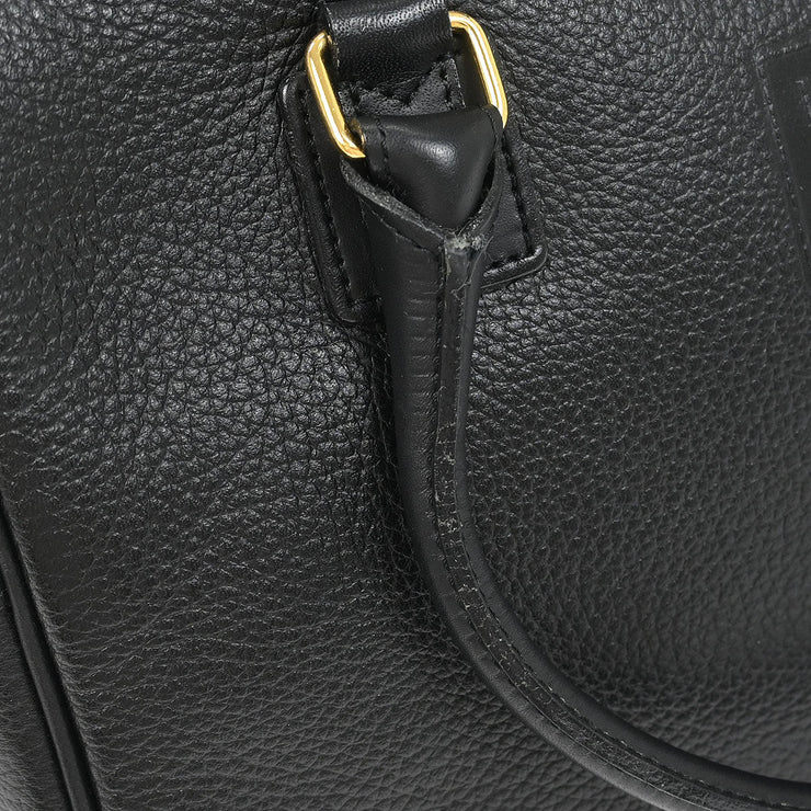 Burberrys Black Leather Handbag 186666