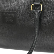 Burberrys Black Leather Handbag 186666