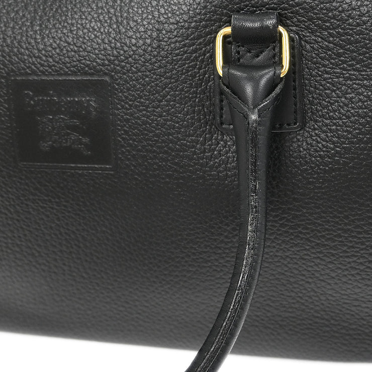 Burberrys Black Leather Handbag 186666
