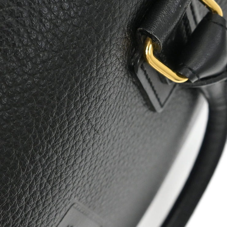 Burberrys Black Leather Handbag 186666