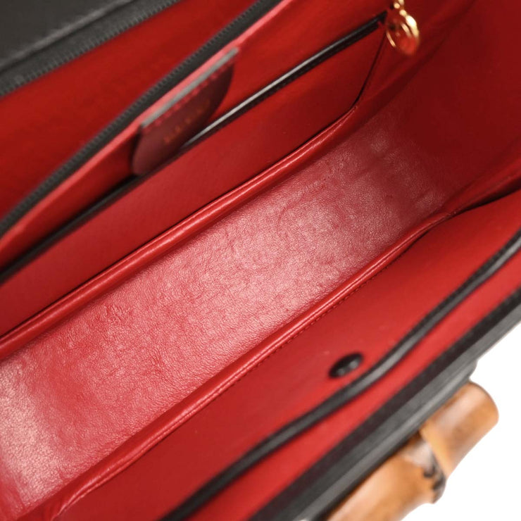 Gucci Black Bamboo 2way Handbag 000.01.0633 186688