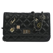 Chanel Calfskin Mademoiselle Lock Icon WOC Wallet on Chain Shoulder Bag 186697