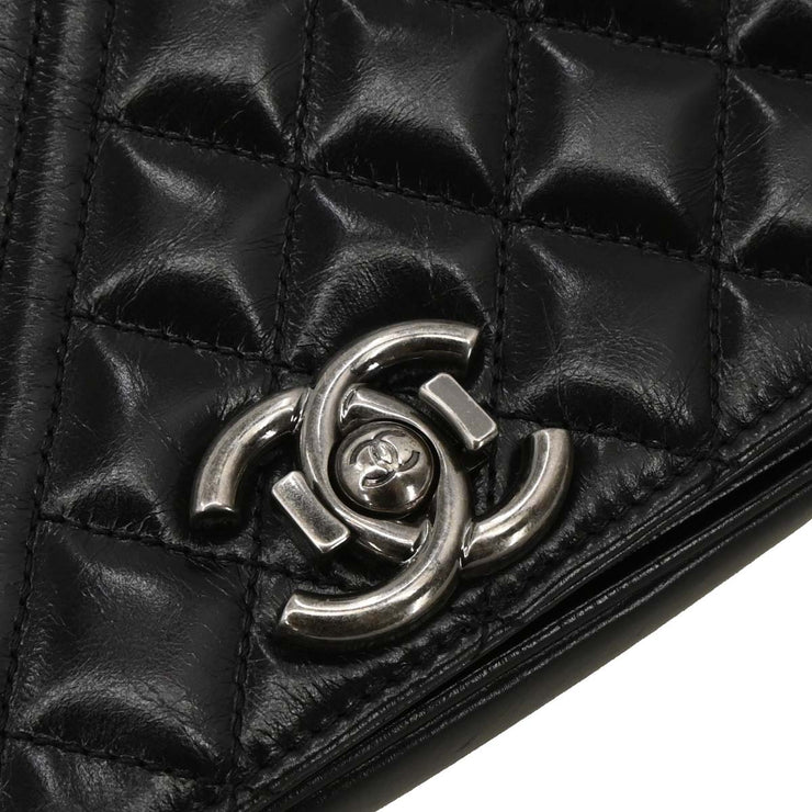 Chanel Black Calfskin Coco Boy Flap Shoulder Bag 186722