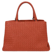 Bottega Veneta Vermilion Red Leather Intrecciato Tote Handbag B00027457S 186734