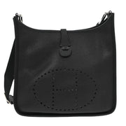 Hermes Black Taurillon Clemence Evelyne 3 29 PM Shoulder Bag A BS 010 ZB 186744