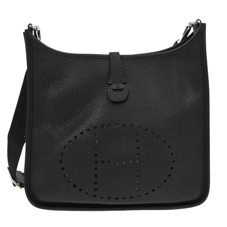 Hermes Black Taurillon Clemence Evelyne 3 29 PM Shoulder Bag A BS 010 ZB 186744
