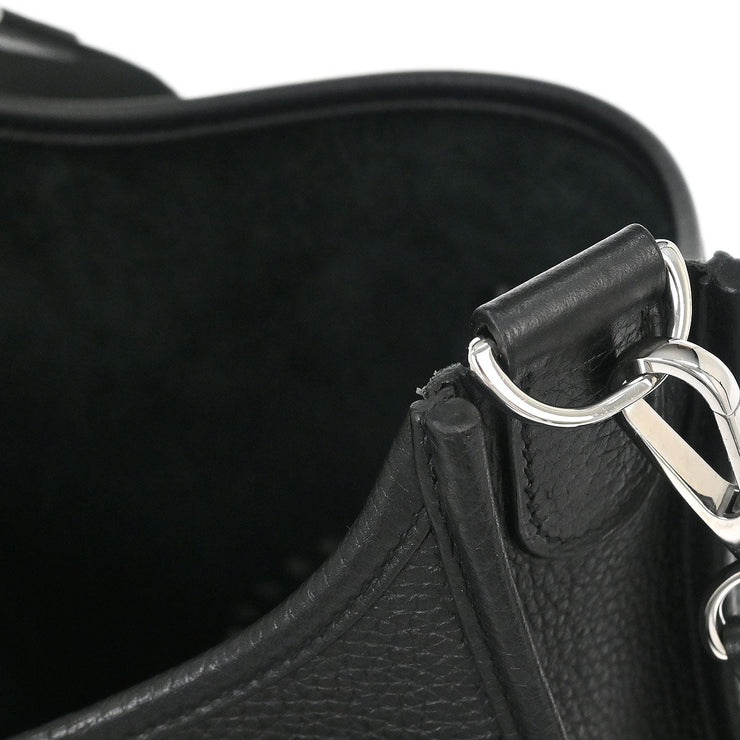 Hermes Black Taurillon Clemence Evelyne 3 29 PM Shoulder Bag A BS 010 ZB 186744