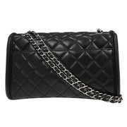 Chanel Black Lambskin Chain Shoulder Bag 186746