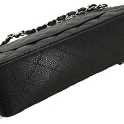 Chanel Black Calfskin Small Classic Double Flap Shoulder Bag 186759