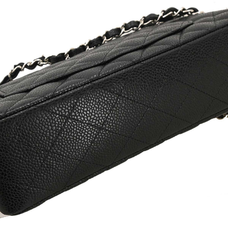 Chanel Black Calfskin Small Classic Double Flap Shoulder Bag 186759