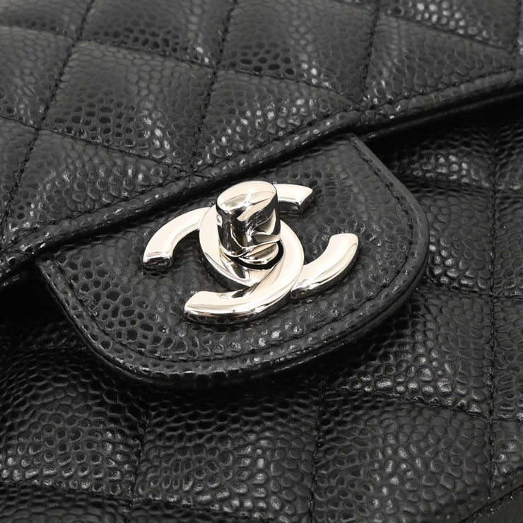 Chanel Black Calfskin Small Classic Double Flap Shoulder Bag 186759