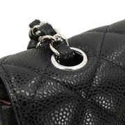 Chanel Black Calfskin Small Classic Double Flap Shoulder Bag 186759