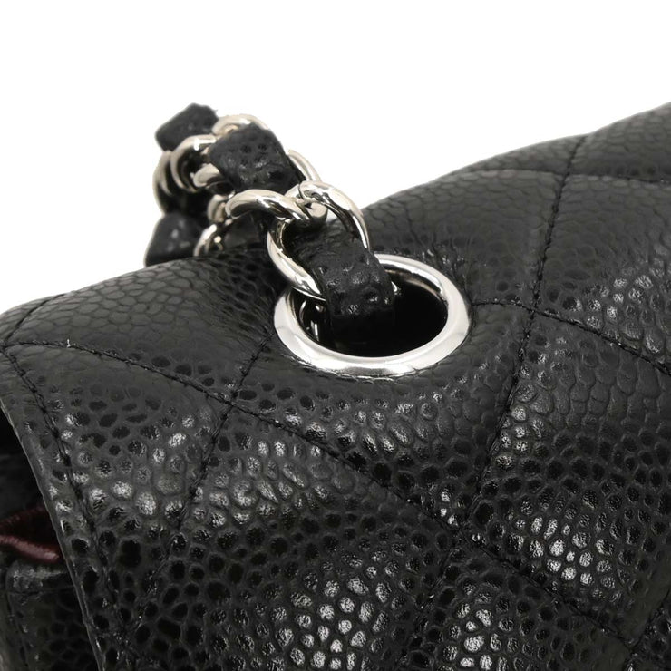 Chanel Black Calfskin Small Classic Double Flap Shoulder Bag 186759