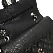 Chanel Black Calfskin Small Classic Double Flap Shoulder Bag 186759