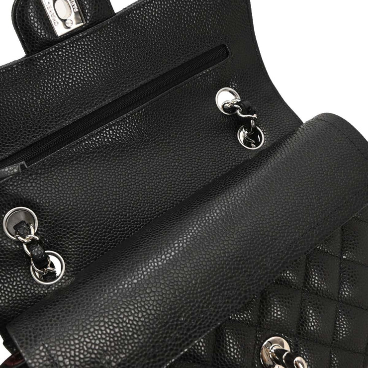 Chanel Black Calfskin Small Classic Double Flap Shoulder Bag 186759