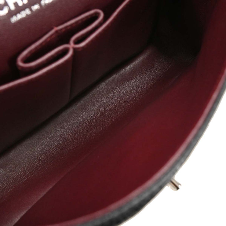 Chanel Black Calfskin Small Classic Double Flap Shoulder Bag 186759