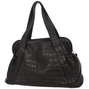 Chanel Black Calfskin Rue Cambon Embossed Unlimited Shoulder Bag 186762