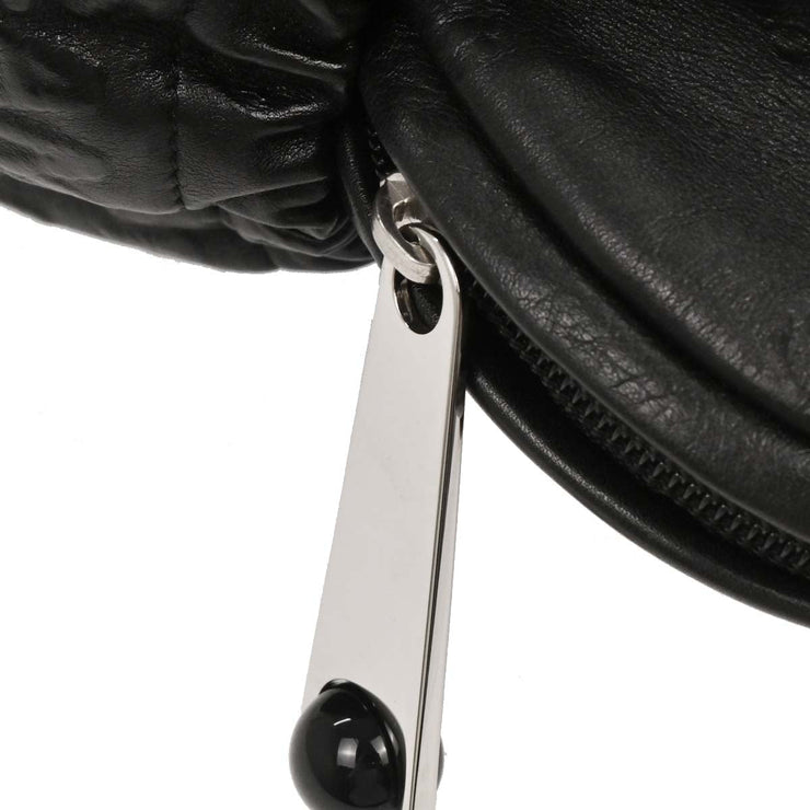 Chanel Black Calfskin Rue Cambon Embossed Unlimited Shoulder Bag 186762