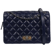 Chanel Navy Calfskin Day Trip Flap Bag 186764