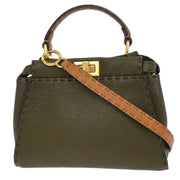 Fendi Brown Leather Peekaboo 2way Handbag 8BN244-E1C-208-10429 186770