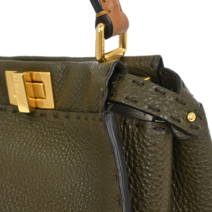 Fendi Brown Leather Peekaboo 2way Handbag 8BN244-E1C-208-10429 186770