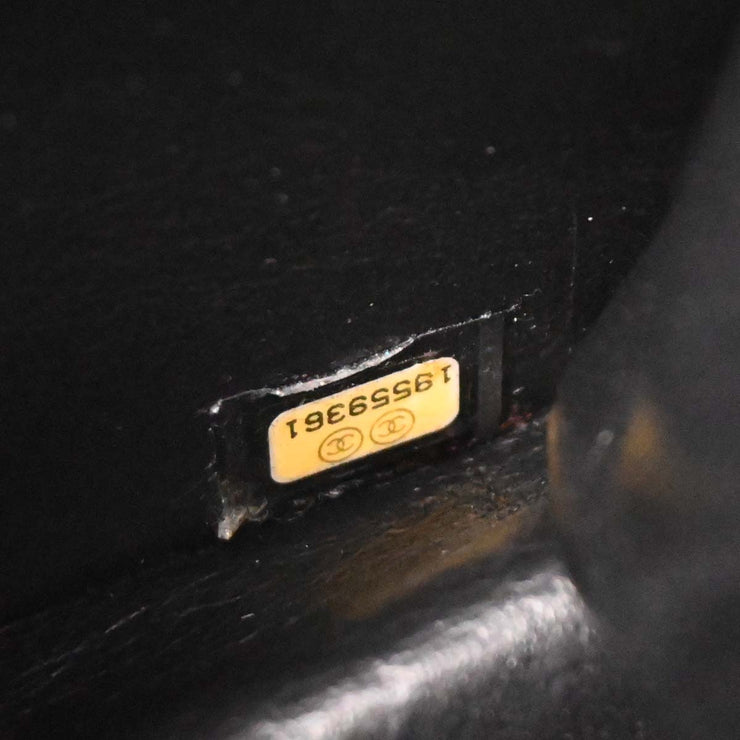 Chanel Black Lambskin Delivery Cutout 2way Handbag 186776