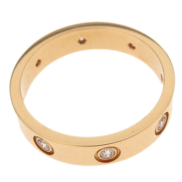 Cartier Mini Love Ring Au750 Diamond #51 OQC445 186785