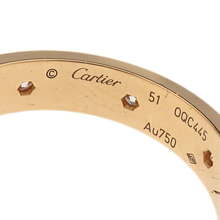 Cartier Mini Love Ring Au750 Diamond #51 OQC445 186785