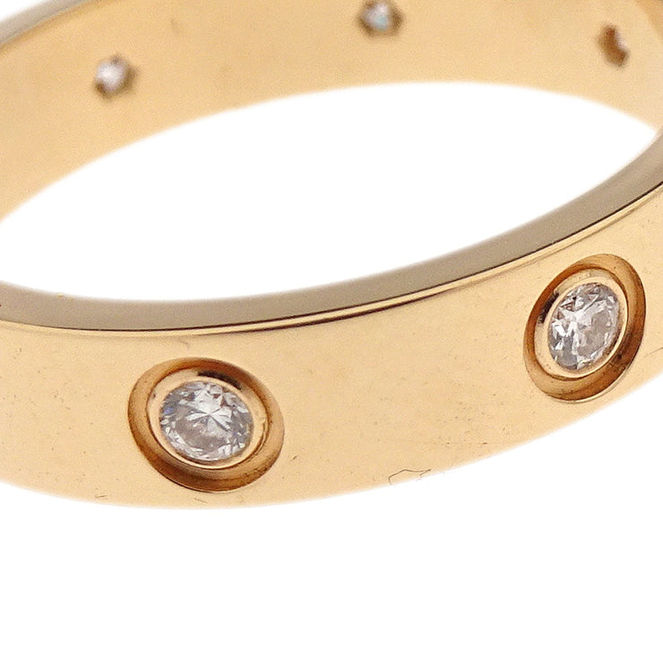 Cartier Mini Love Ring Au750 Diamond #51 OQC445 186785