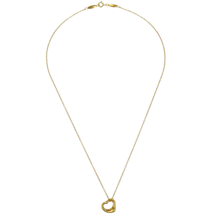 Tiffany & Co. Open Heart Pendant Necklace 750 Gold 186792