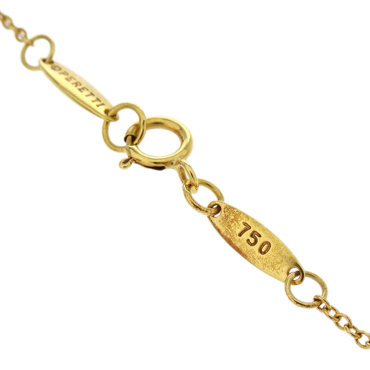 Tiffany & Co. Open Heart Pendant Necklace 750 Gold 186792